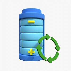 Recycle Battery 3D model