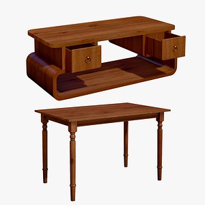 Wooden Coffee Table With Dining Table model