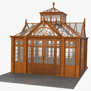 Wooden Winter Garden in Victorian Style