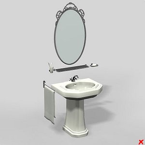 3d model basin mirror