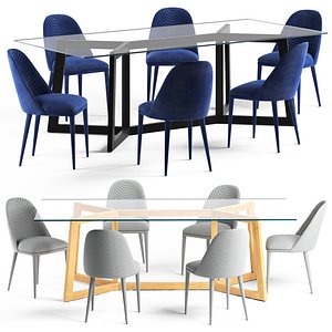 3D Globewest Geo Table and Lucille Chair model