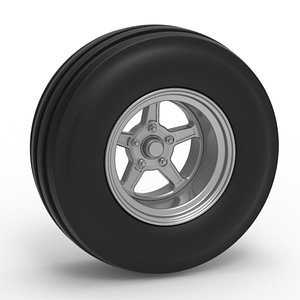 3D model Front tractor wheel Version 5 Scale 1 to 25
