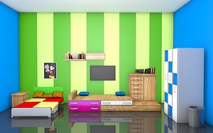 kid room 3d model