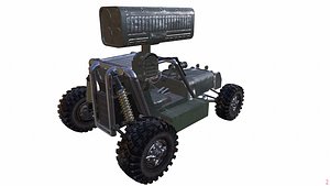 3d desert combat rocket buggy model