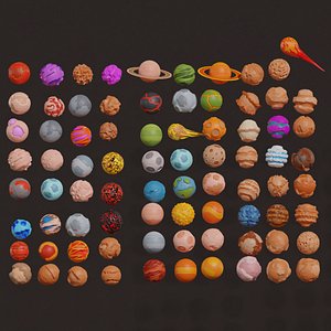 Planet Low Poly Pack model