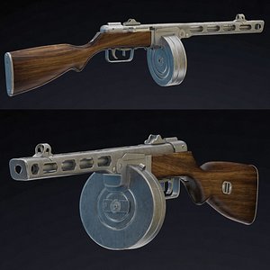 3D PPSh-41 Low Poly