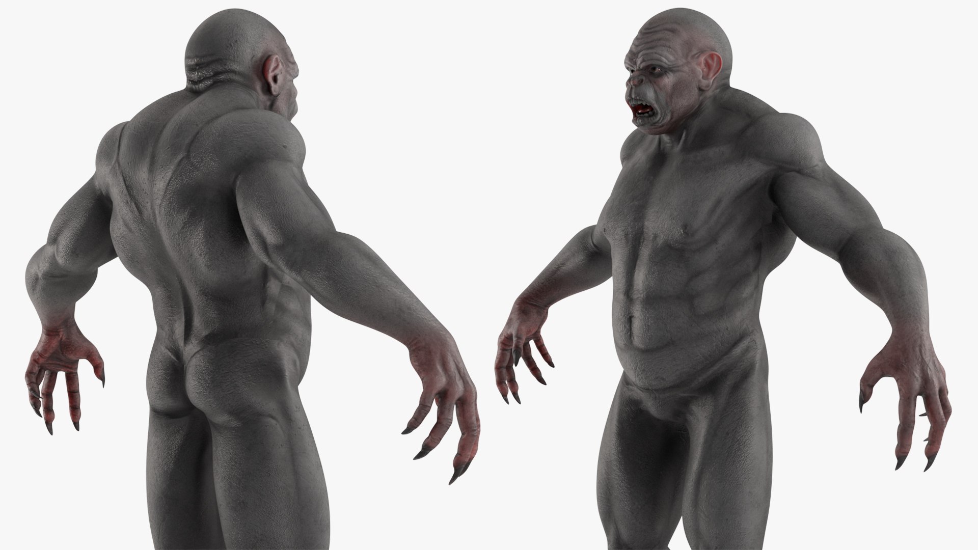 3D Model Grey Monster Rigged For Modo - TurboSquid 2019633