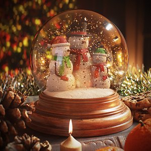 3D Christmas Snow Globe
