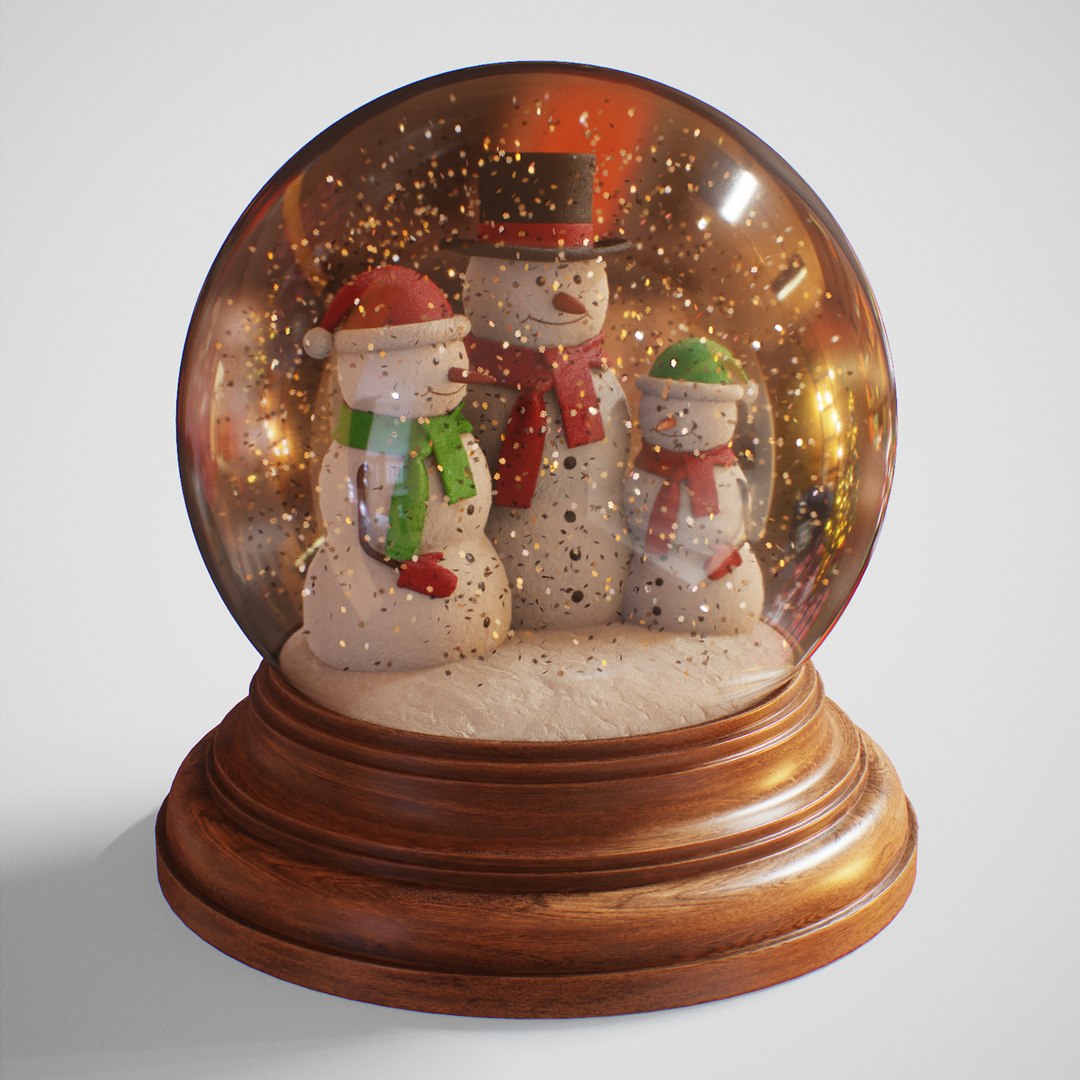 3D Christmas Snow Globe - TurboSquid 1801742