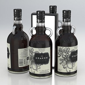 alcohol bottle rum 3D model