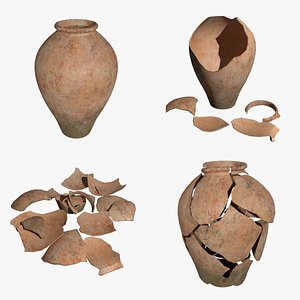 3D model Terracotta Vase Collection