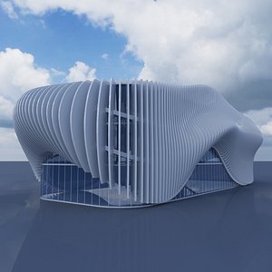 3D Organic Parametric Pavilion Contemporary Architecture