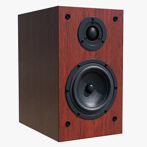 Loudspeaker with Wooden Body 3D model