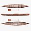 Kayak Wood Frame 3D model