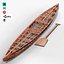 Kayak Wood Frame 3D model