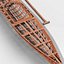 Kayak Wood Frame 3D model