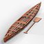 Kayak Wood Frame 3D model