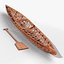 Kayak Wood Frame 3D model