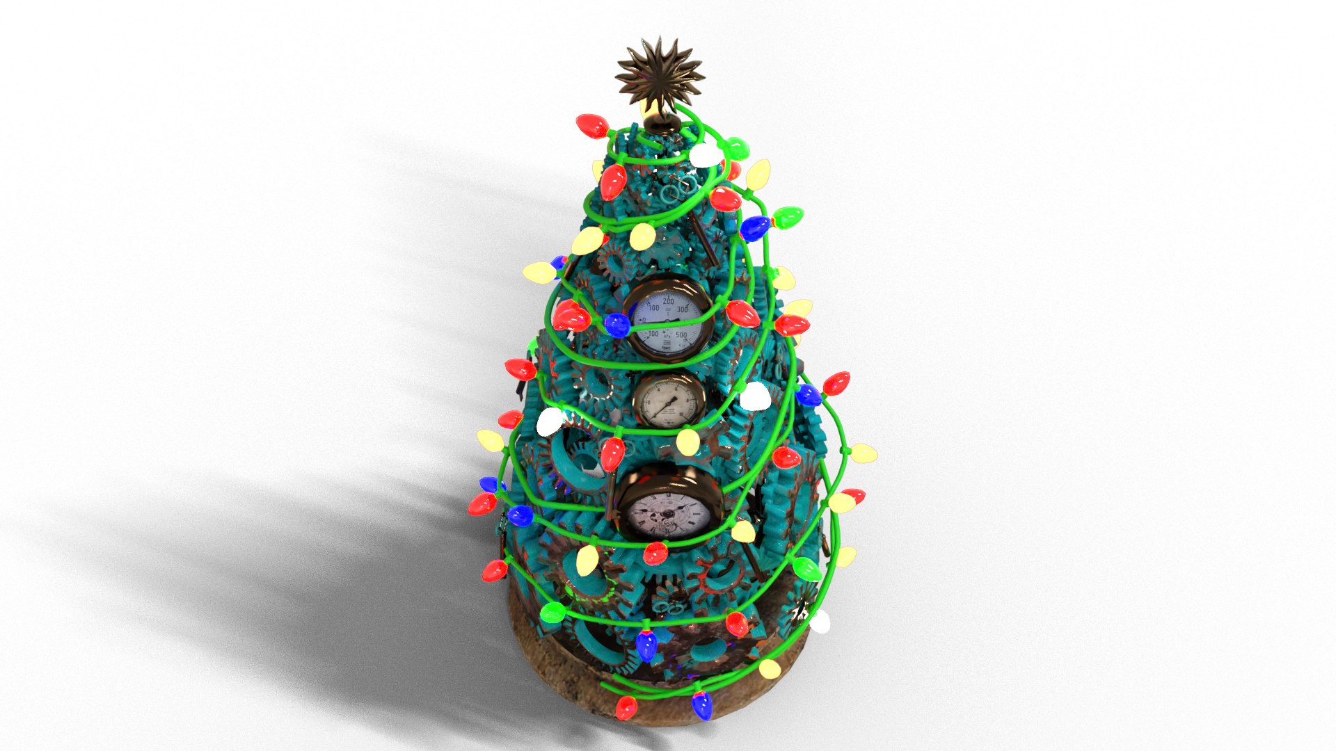 3D Steampunk Tree For Christmas Low-poly 3D Model Model - TurboSquid ...