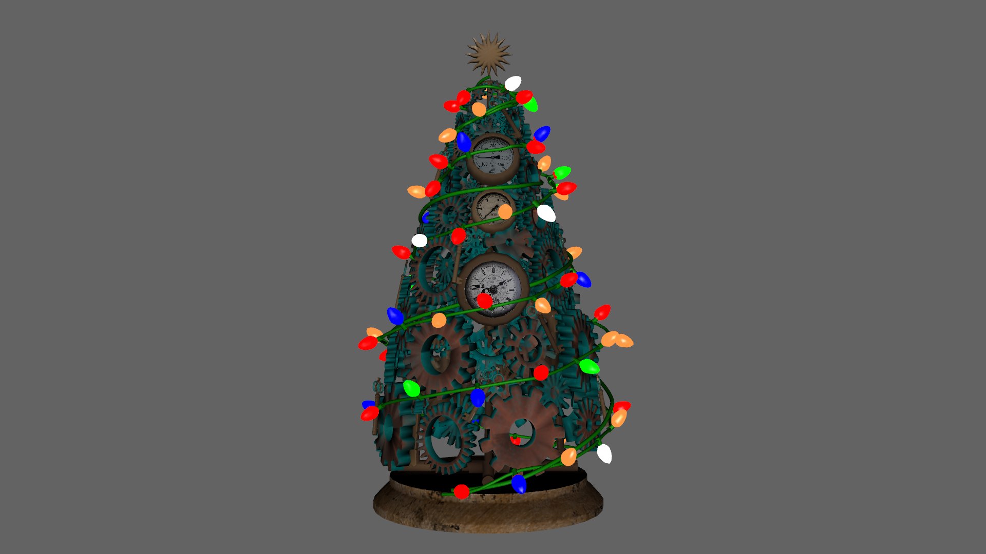 3D Steampunk Tree For Christmas Low-poly 3D Model Model - TurboSquid ...