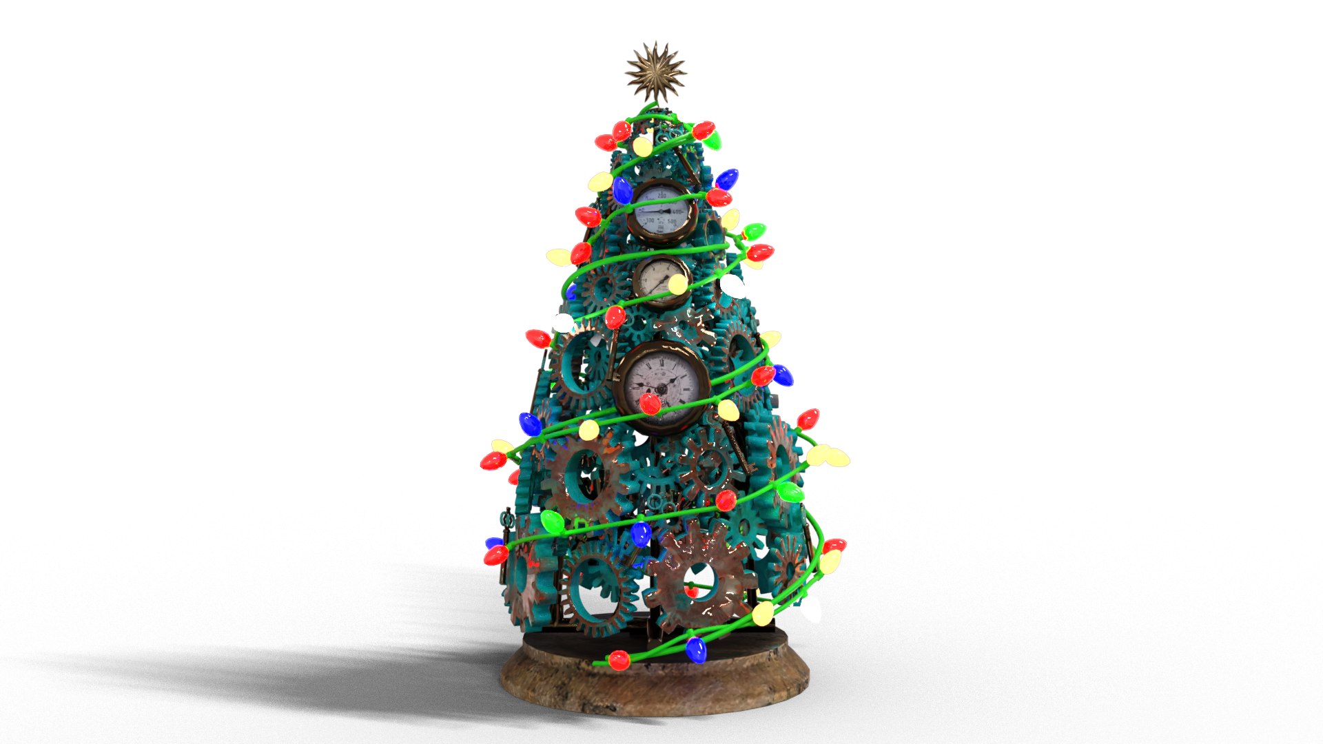 3D Steampunk Tree For Christmas Low-poly 3D Model Model - TurboSquid ...