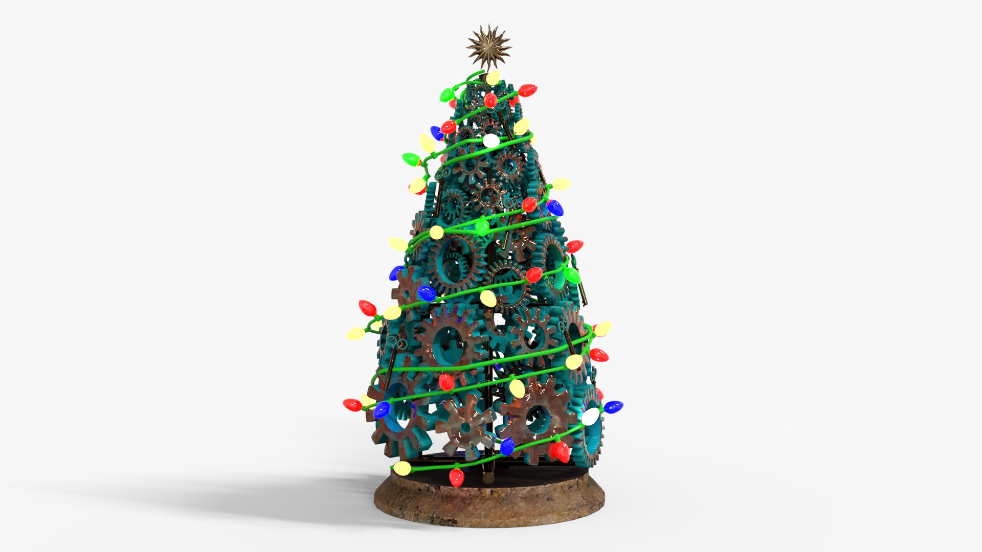 3D Steampunk Tree For Christmas Low-poly 3D Model Model - TurboSquid ...