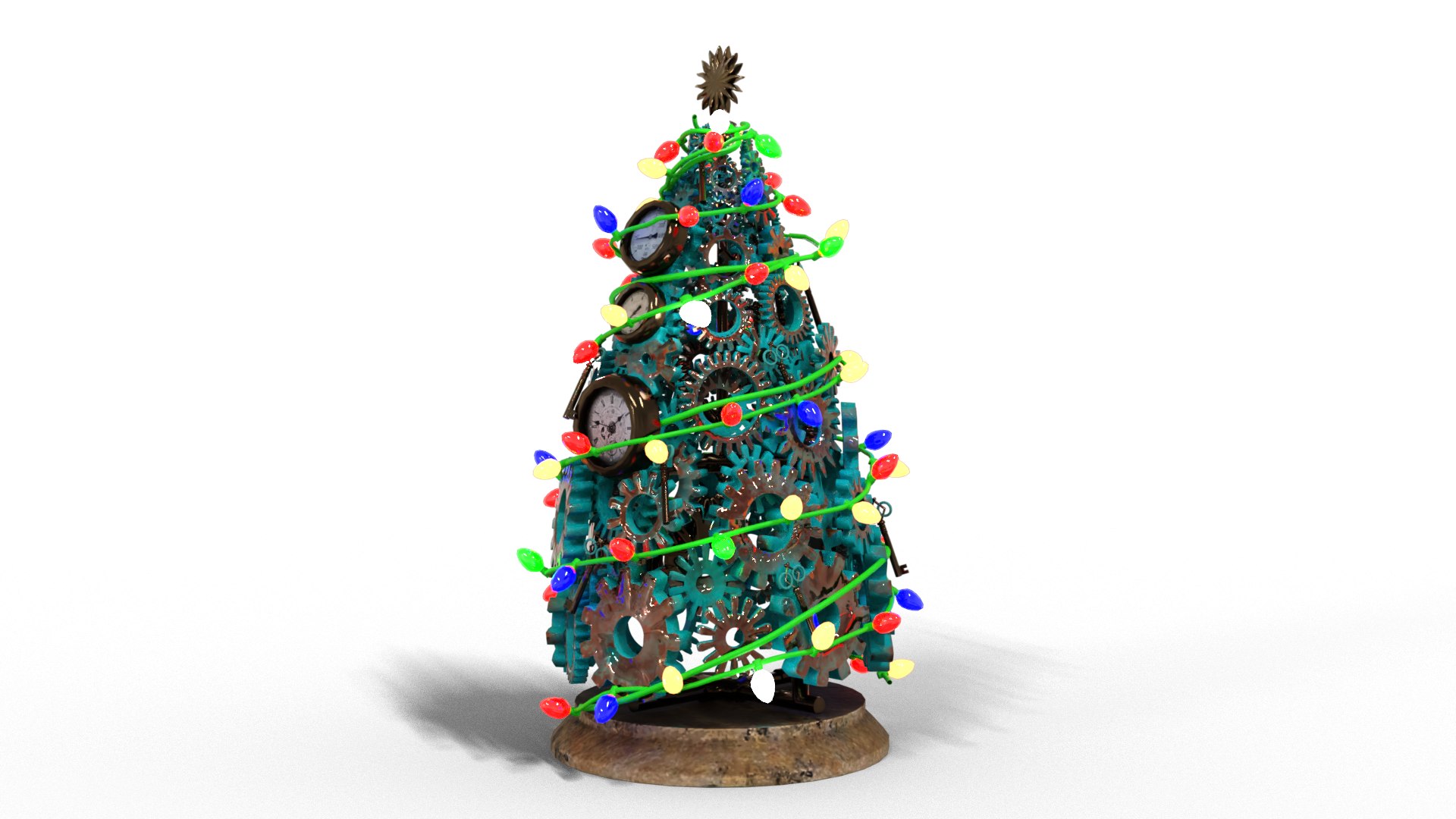 3D Steampunk Tree For Christmas Low-poly 3D Model Model - TurboSquid ...