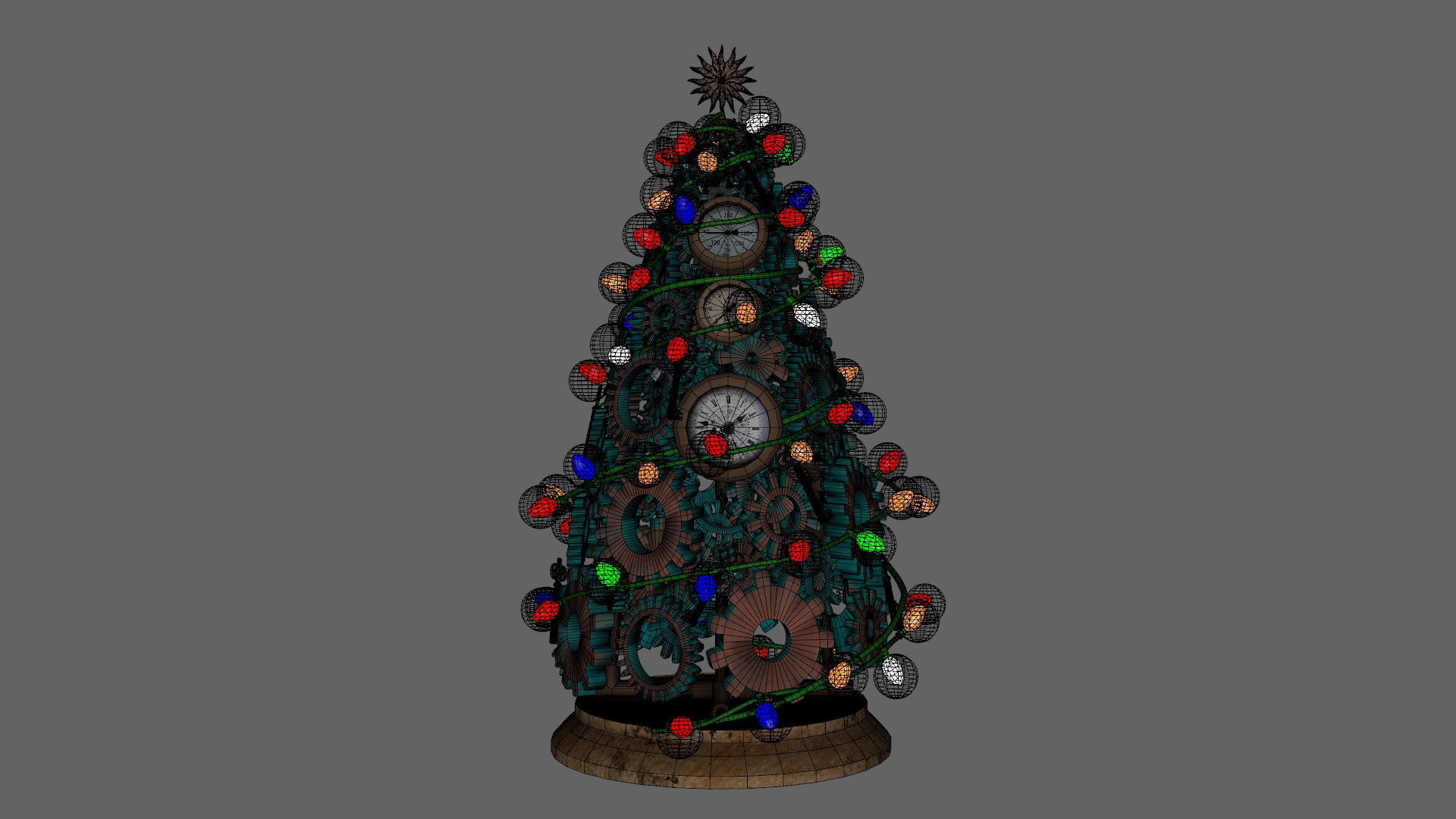 3D Steampunk Tree For Christmas Low-poly 3D Model Model - TurboSquid ...