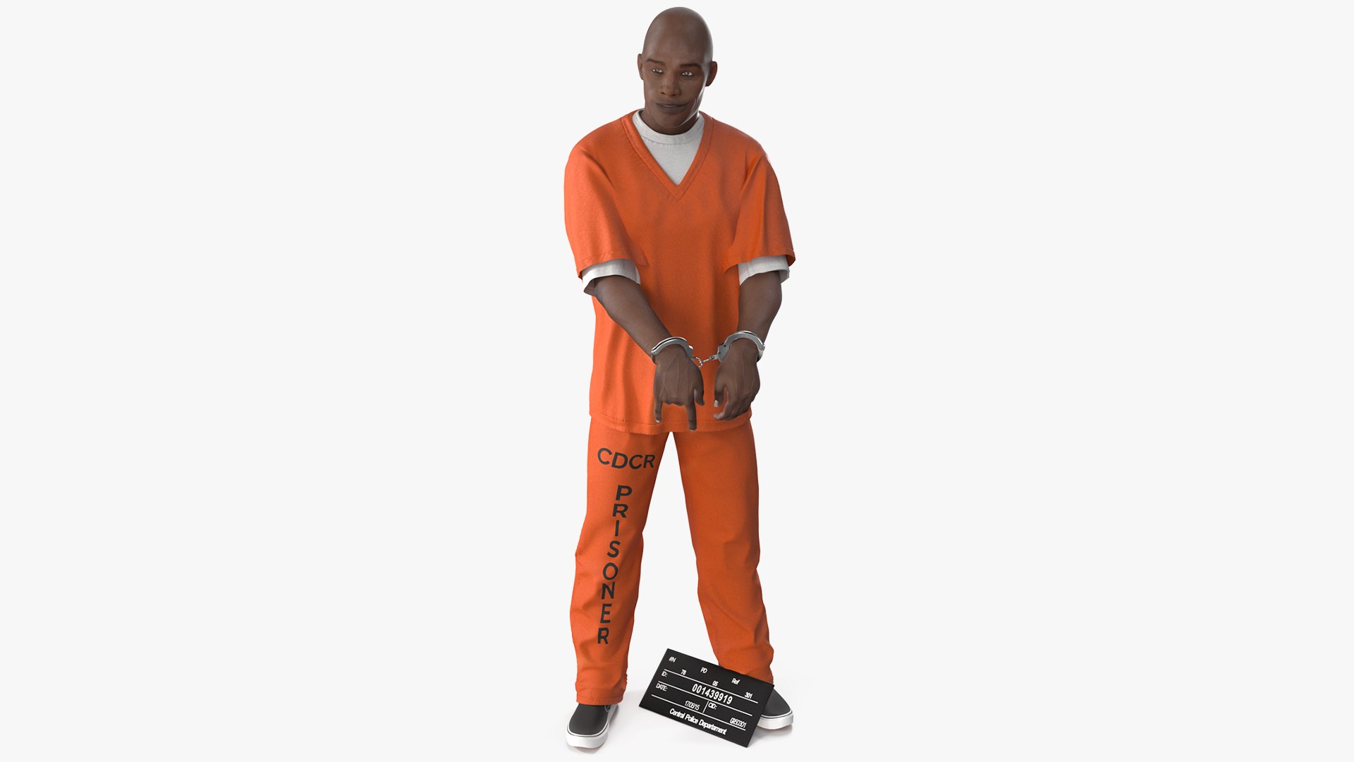 Black Male Prisoner Rigged for Maya 3D model preview