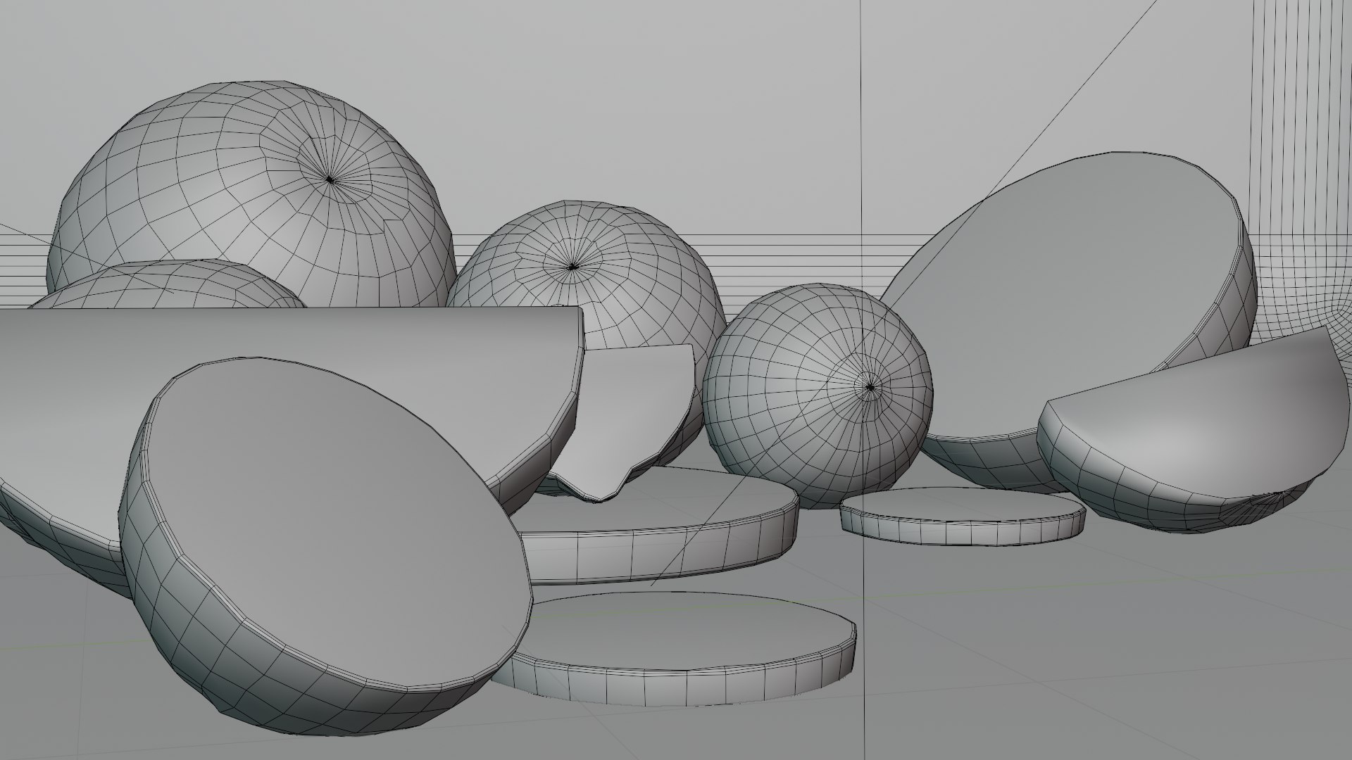 LOW POLY Lemon Orange Grapefruit Lime Game Ready Citrus Library 3D ...