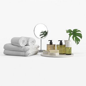 3D Decor Set for Bathroom model