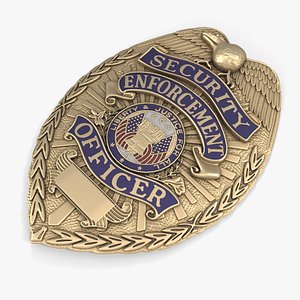 US Police Badge Brass