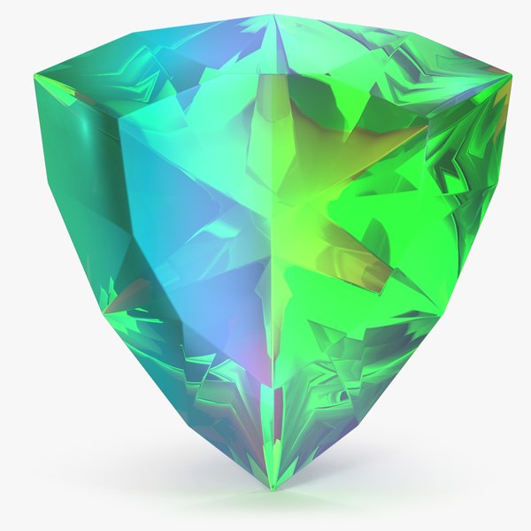 3D Shield Cut Mystic Topaz