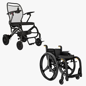 3D Wheelchairs 2 in 1 model