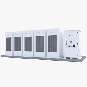 tesla powerpack 3D model
