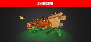3D fireflies pack animations