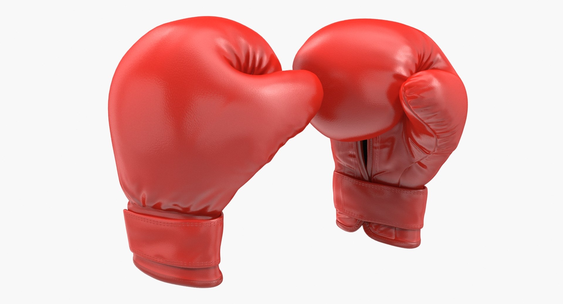Boxing Gloves Fighting Pose 3D Model 3D model preview