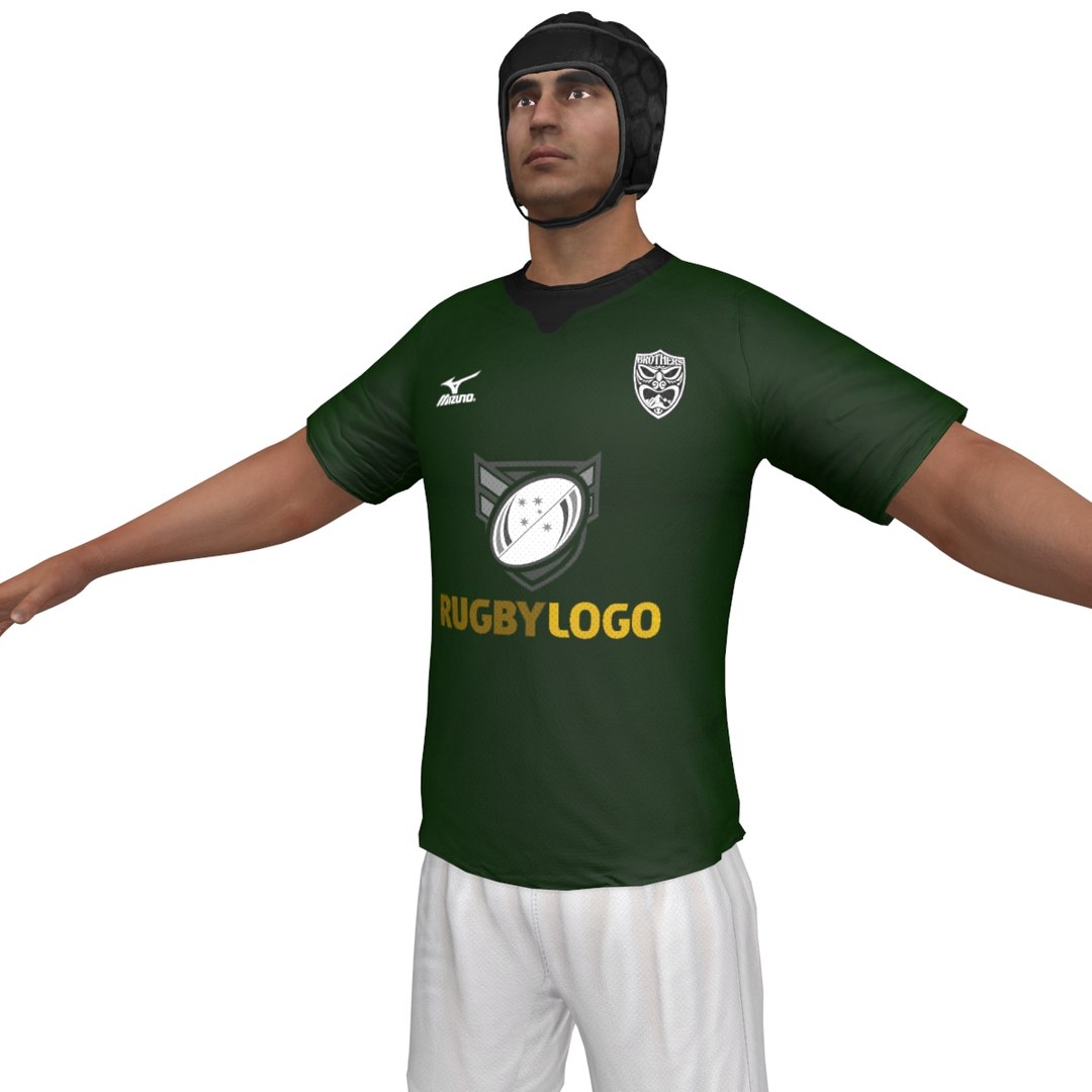 rugby player 3d model