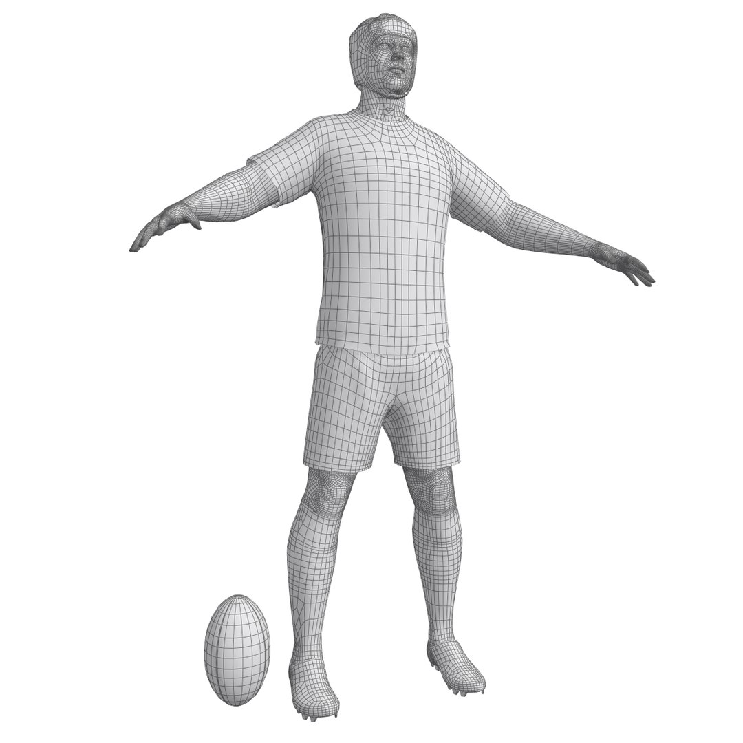 Rugby Player 4K 3D Model $149 - .obj .dae .fbx .max - Free3D