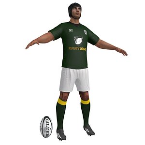 rugby player 3d model