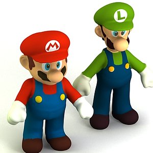 Super Mario free 3d model - download obj file