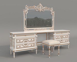 3D model Classic European style Dressing Table 31