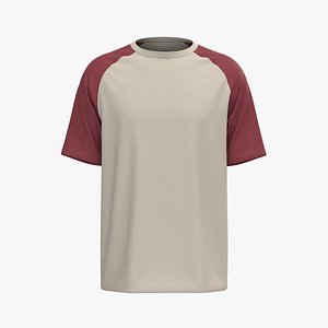 Raglan Sleeve Round Neck Tee Design CLO and Marvelous Designer 3D model