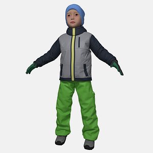 Boy in winter clothes