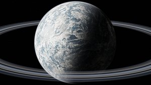 8K Fictional Ice Planet 8 3D model