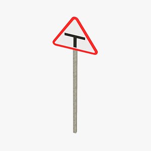 T intersection Road Sign