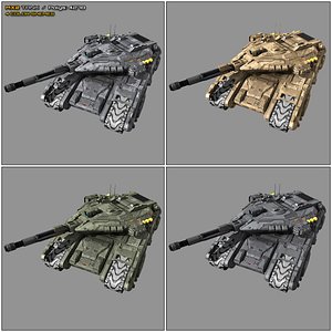 3D scifi tank mx2 sf model
