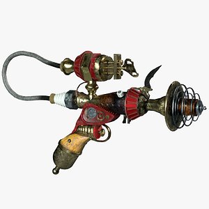 3D Steampunk Weapon - PBR model