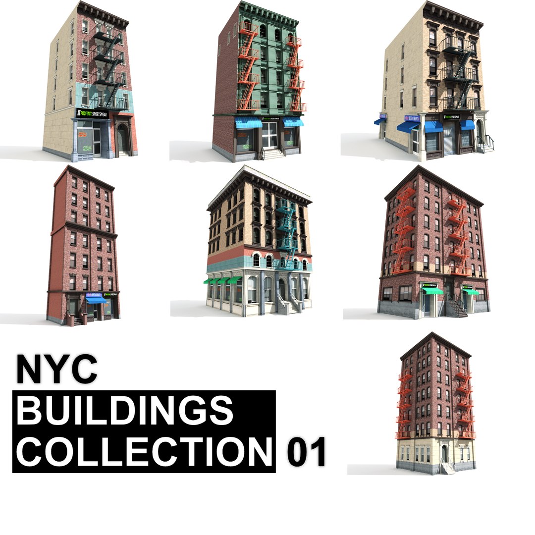 3D New York Buildings Collection 01 Model - TurboSquid 2099942