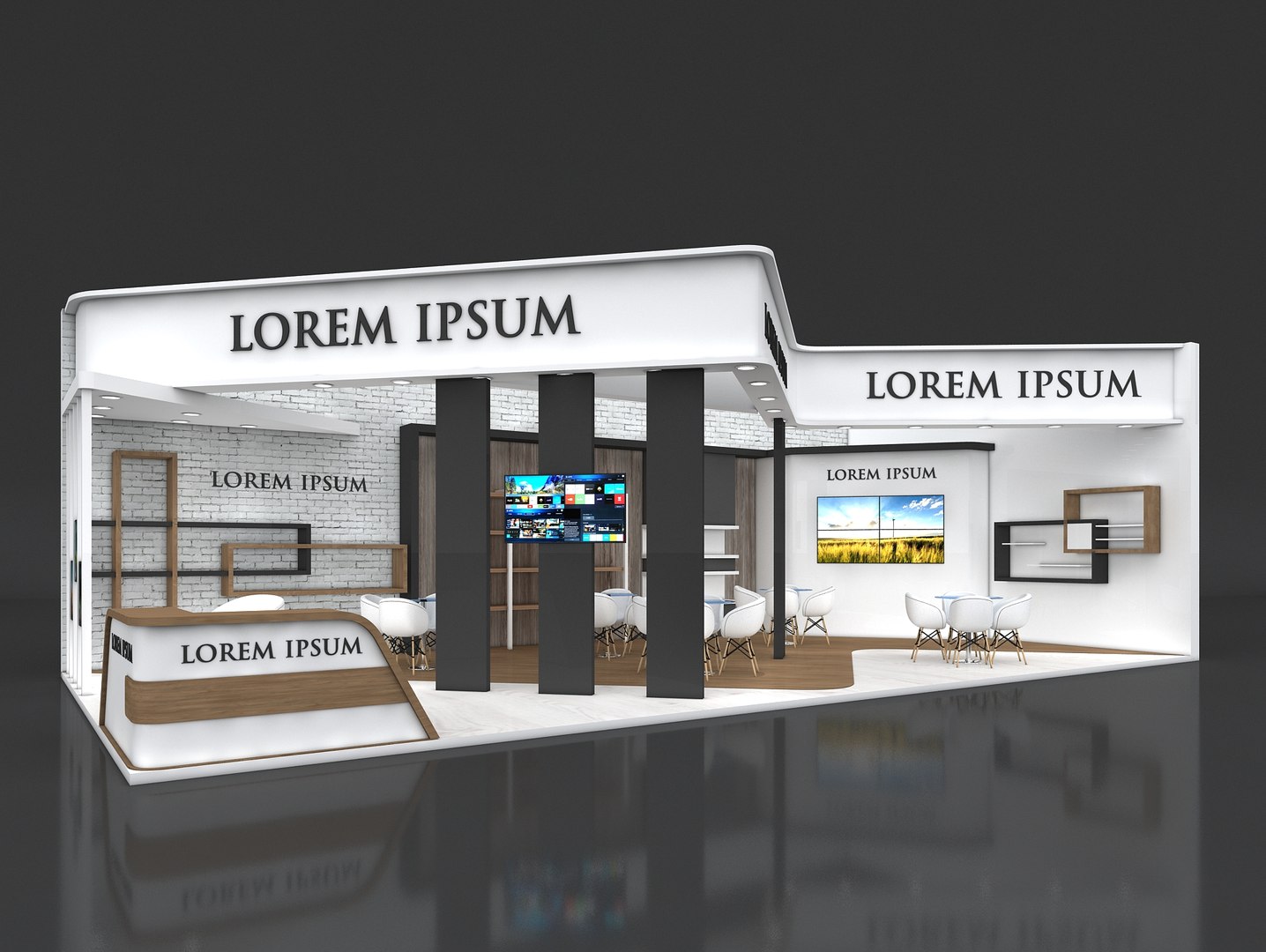 Booth Exhibit Stand 3D Model - TurboSquid 1618526